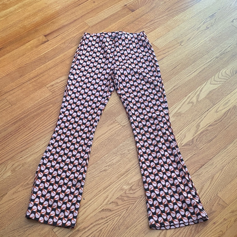 Zara Geometric Patterned Flare Pants - Picture 9 of 10